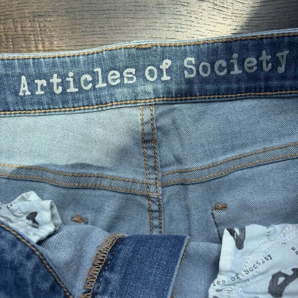 Articles Of Society Womens Size 29 Distressed Skinny Sarah Blue Cast Jeans - Picture 3 of 13